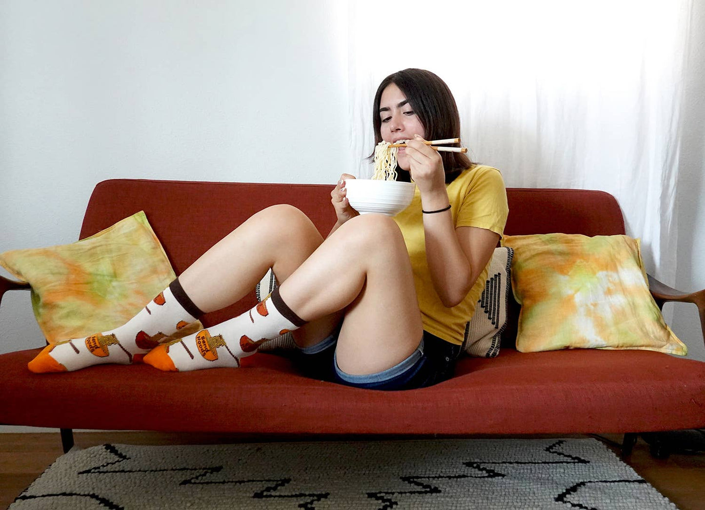 Send Noods | Women's Cotton Crew Funny Socks