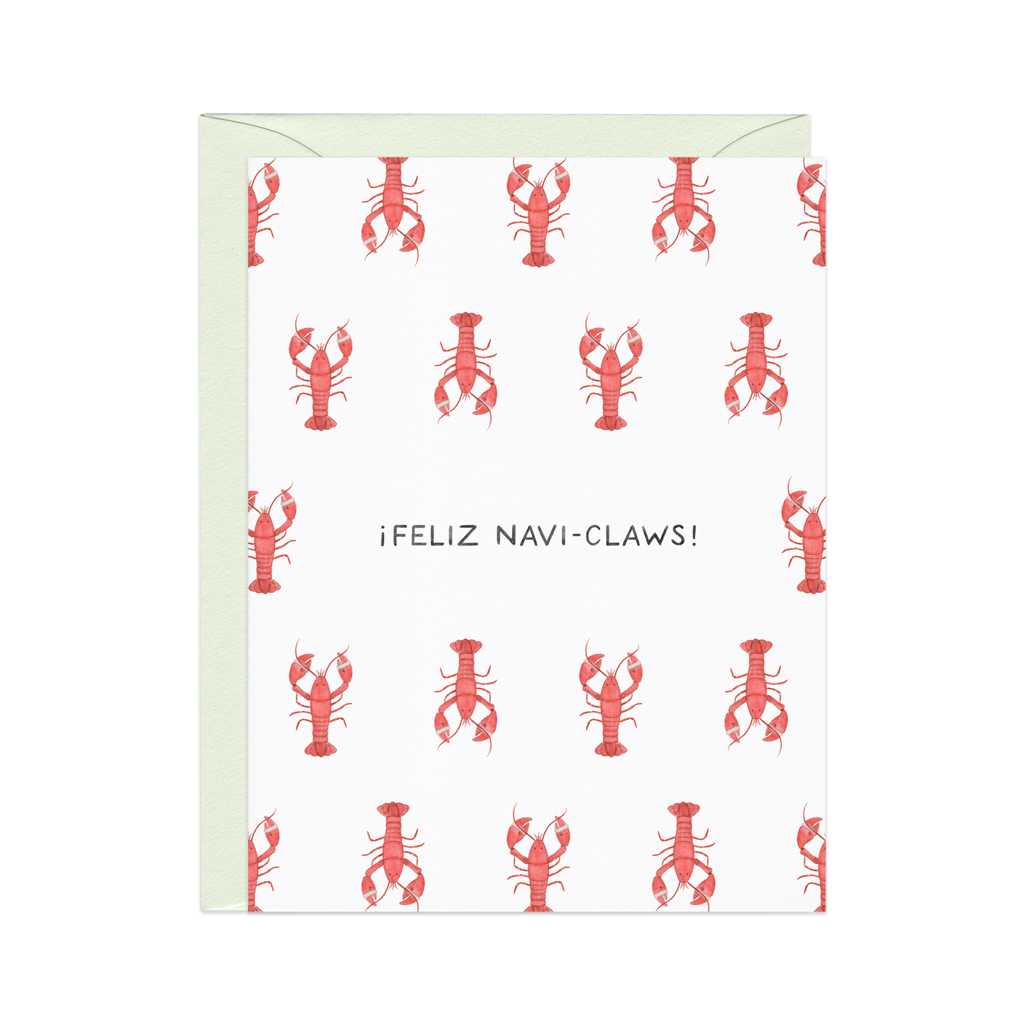 Feliz Navidad Lobsters — Coastal New England Christmas Card