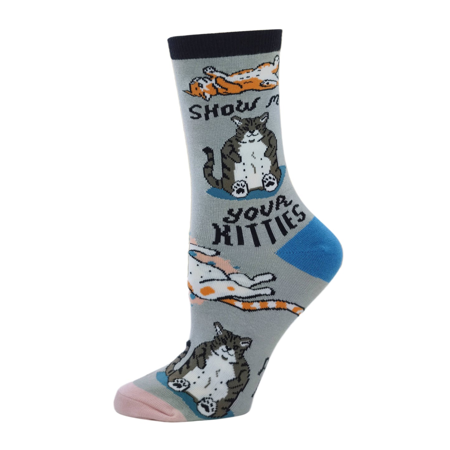 Kitties | Women's Novelty Cat Cotton Crew Socks
