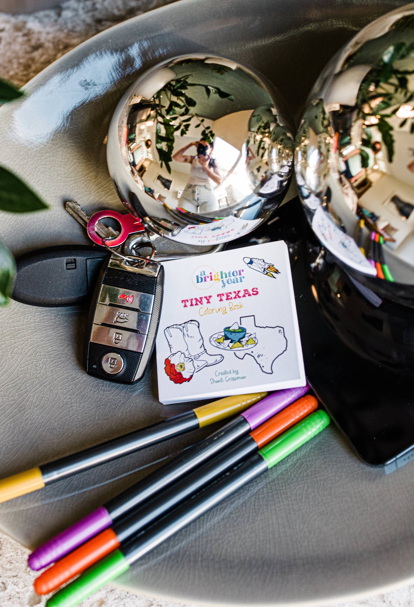 Tiny Texas Themed Illustrations Mini Coloring Book for Adult