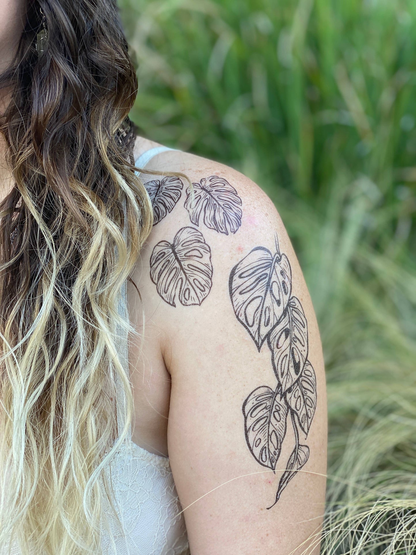 Monstera Vine Temporary Tattoo