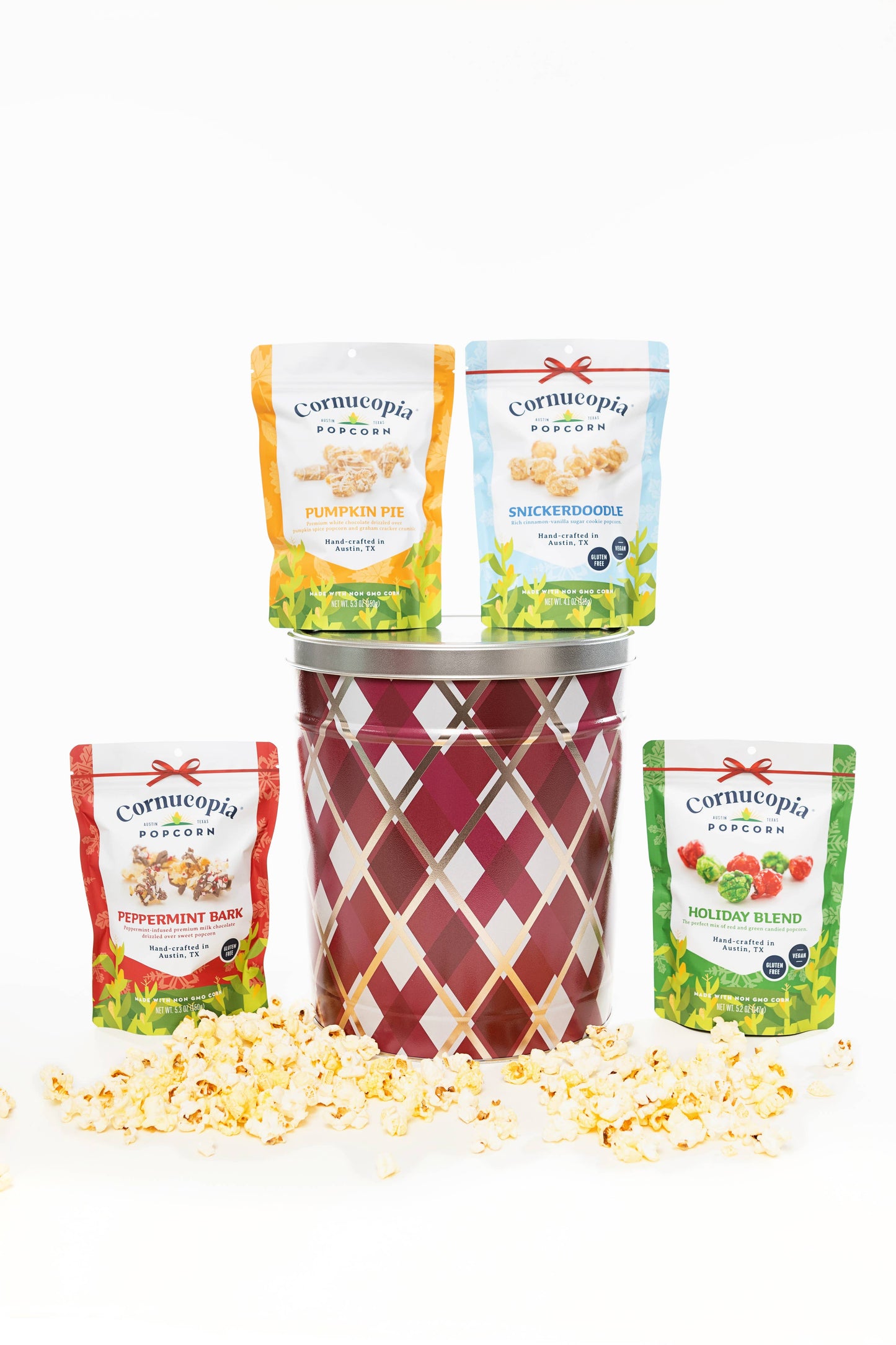 Popcorn- Seasonal: Snickerdoodle, Pumpkin, Peppermint Bark, Holiday Blend