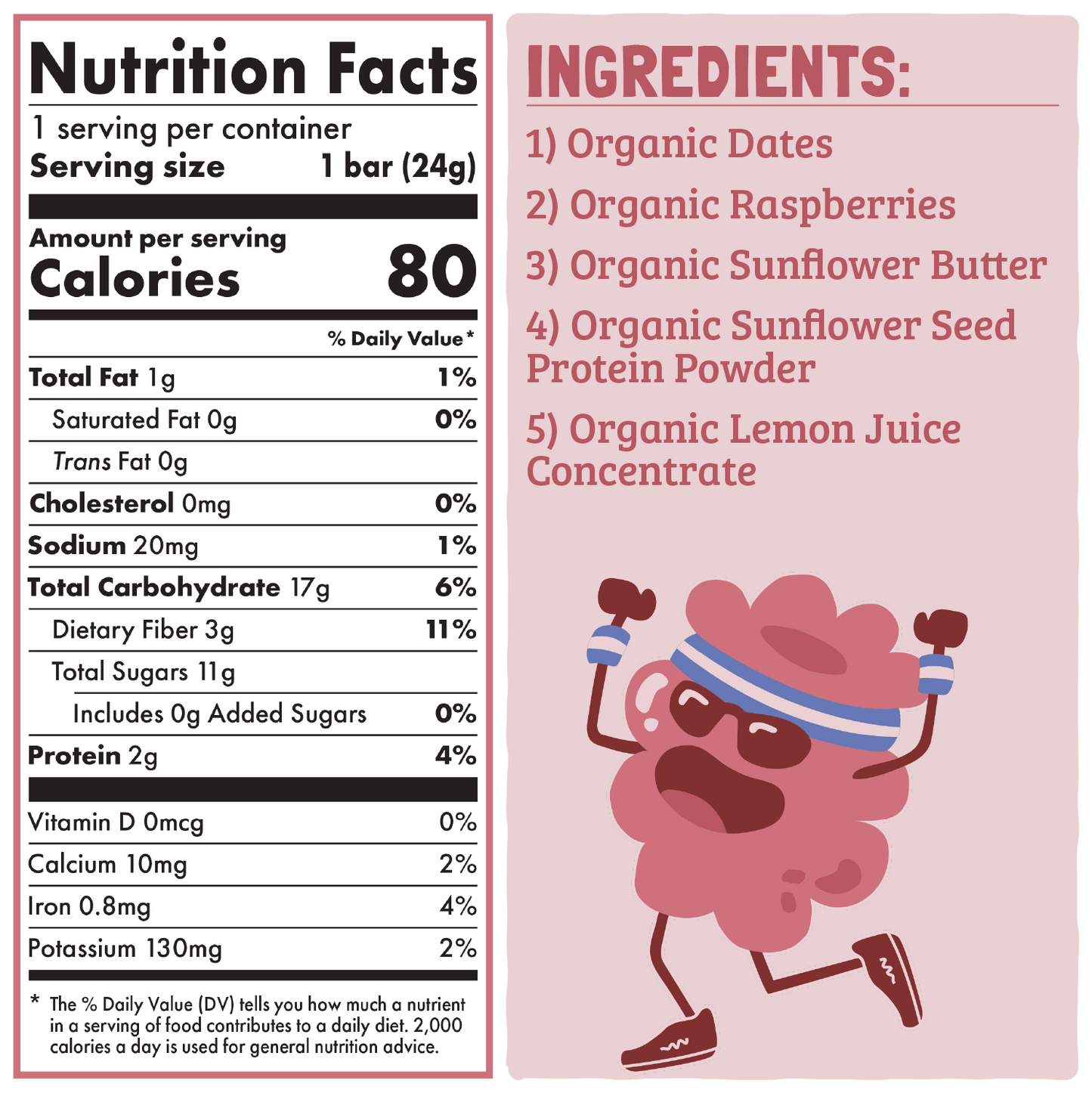 Raspberry Rush Kids Snack Bar - Skout Organic