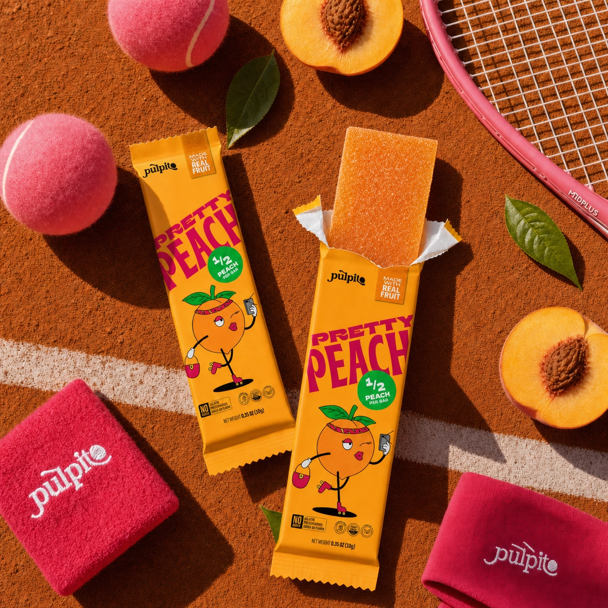 Pretty Peach - Natural Fruit Snacks- Dried Fruit Bars
