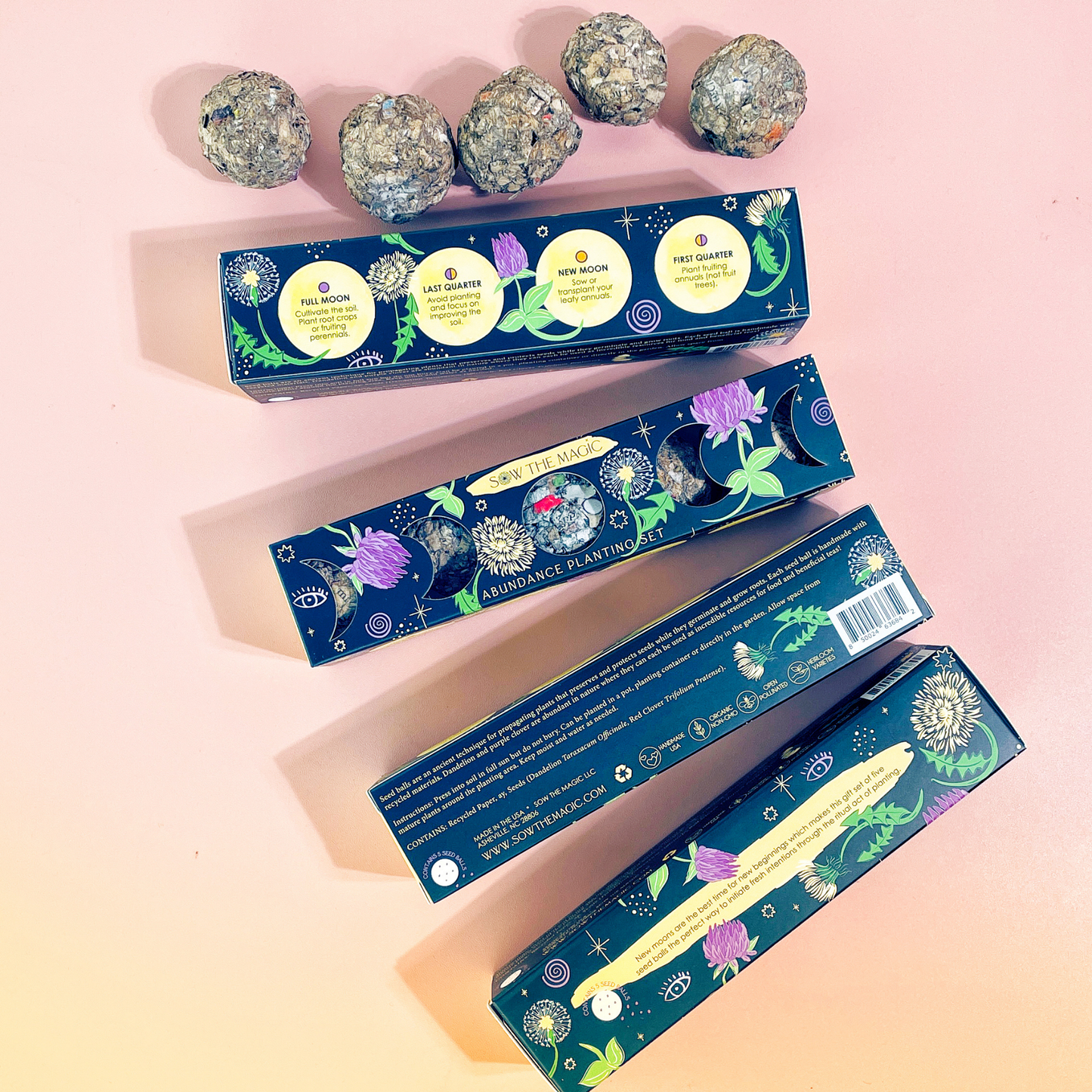 Seed Ball Set- Moon Phase Abundance