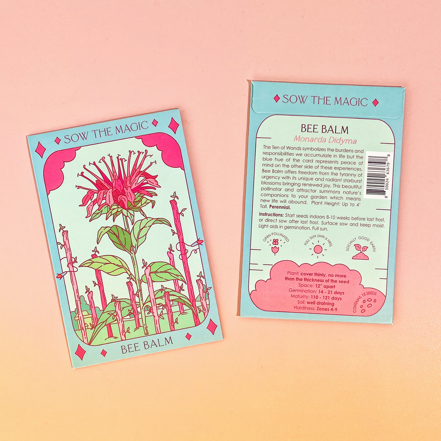 Seed Packet- Bee Balm Tarot Garden + Gift