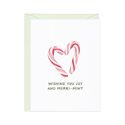 Joy and Merri-mint — Candy Cane Christmas Card