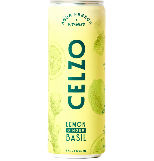 Lemon Ginger Basil - 12oz bubbly agua fresca
