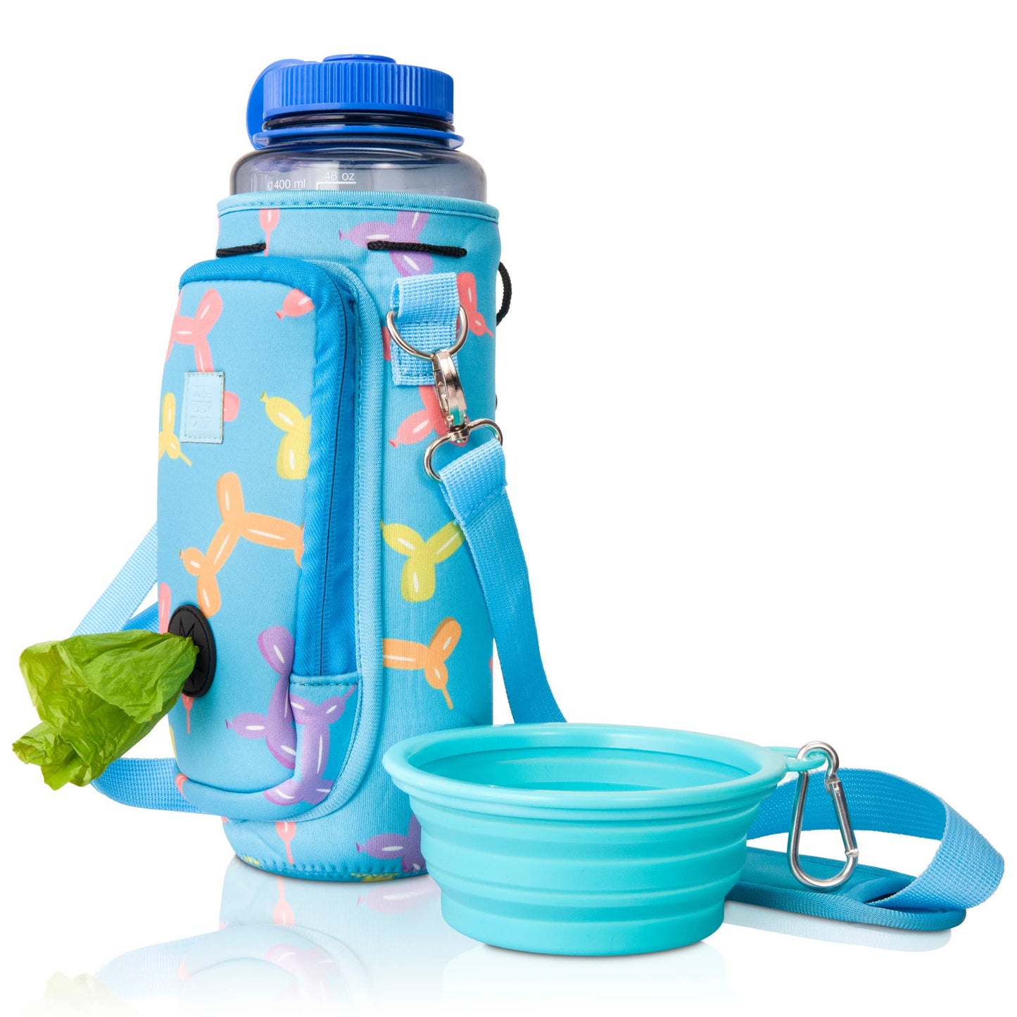 Made Easy Kit Water Bottle Carrier w/Pocket for Dog Poop Bag