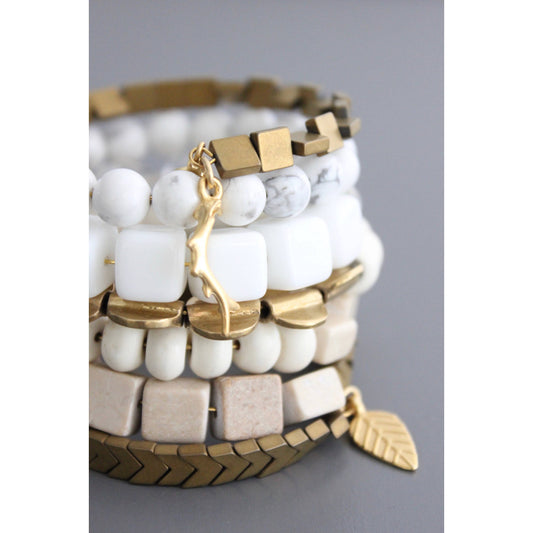 Bracelet- White and gold color wrap