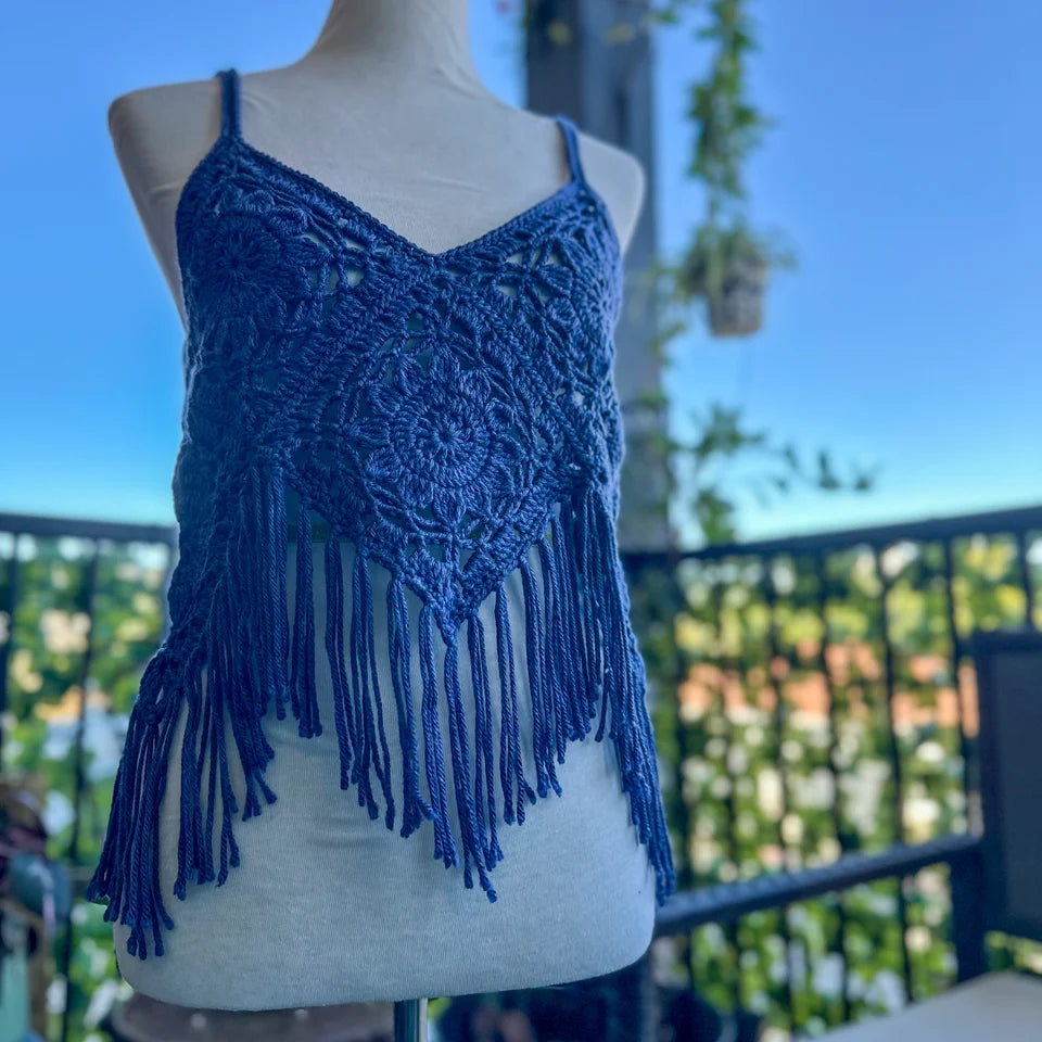 Boho Fringe Crochet Top