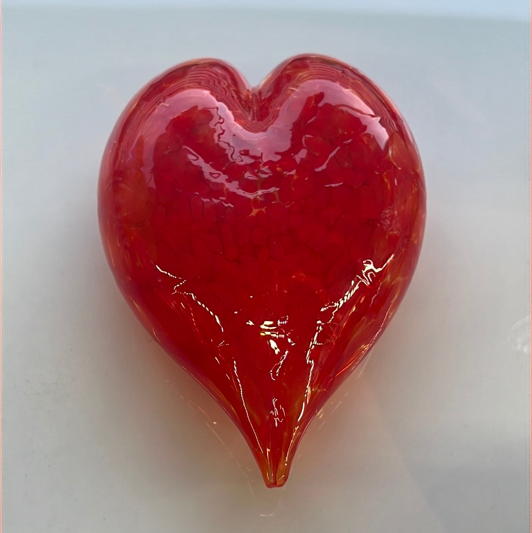 Sculpture- Hearts, blown glass, hangable