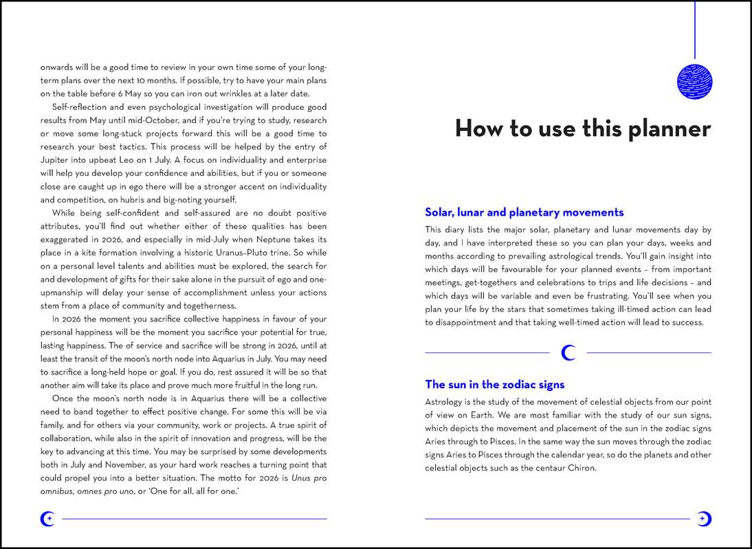 2026 Astrology Planner Calendar Northern Hemisphere by Patsy  Bennett
