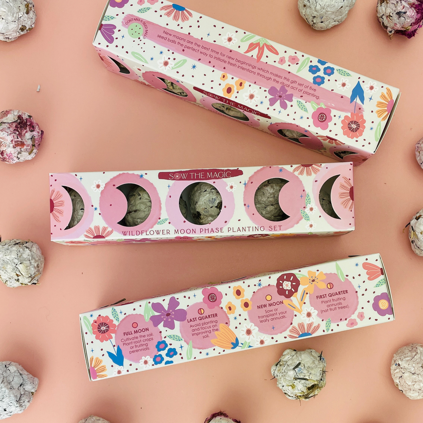 Seed Ball Set- Moon Phase Wildflower