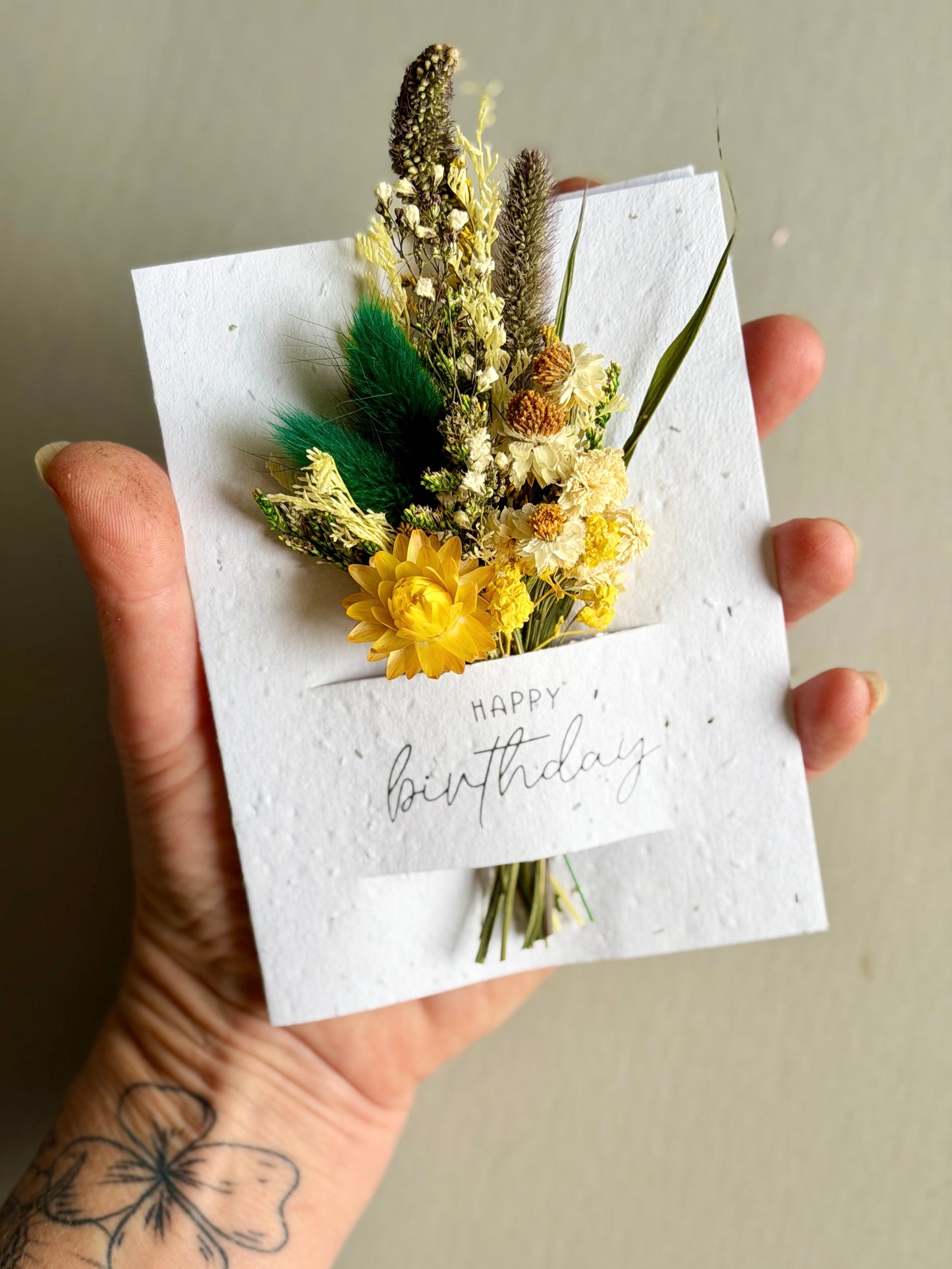 Wildflower Seed Card + Dried Flower Bouquet