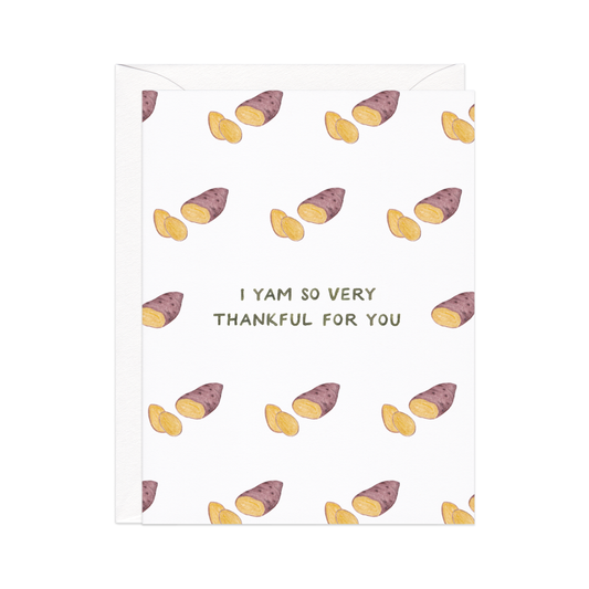 I Yam So Thankful — Food Pun Fall / Thanksgiving Card