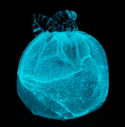 Sculpture- Pumpkins, GLOW-in the dark, glass