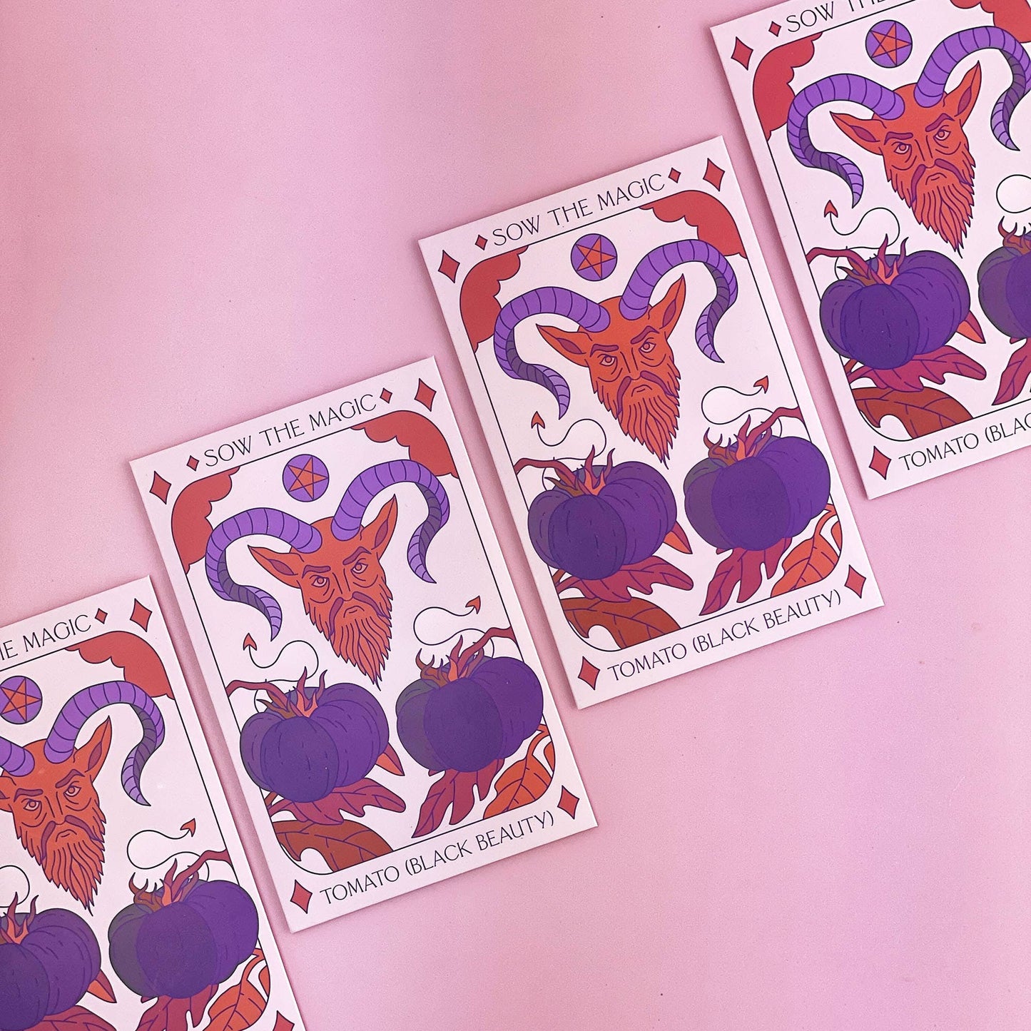 Seed Packet- Black Beauty Tomato Tarot Garden + Gift