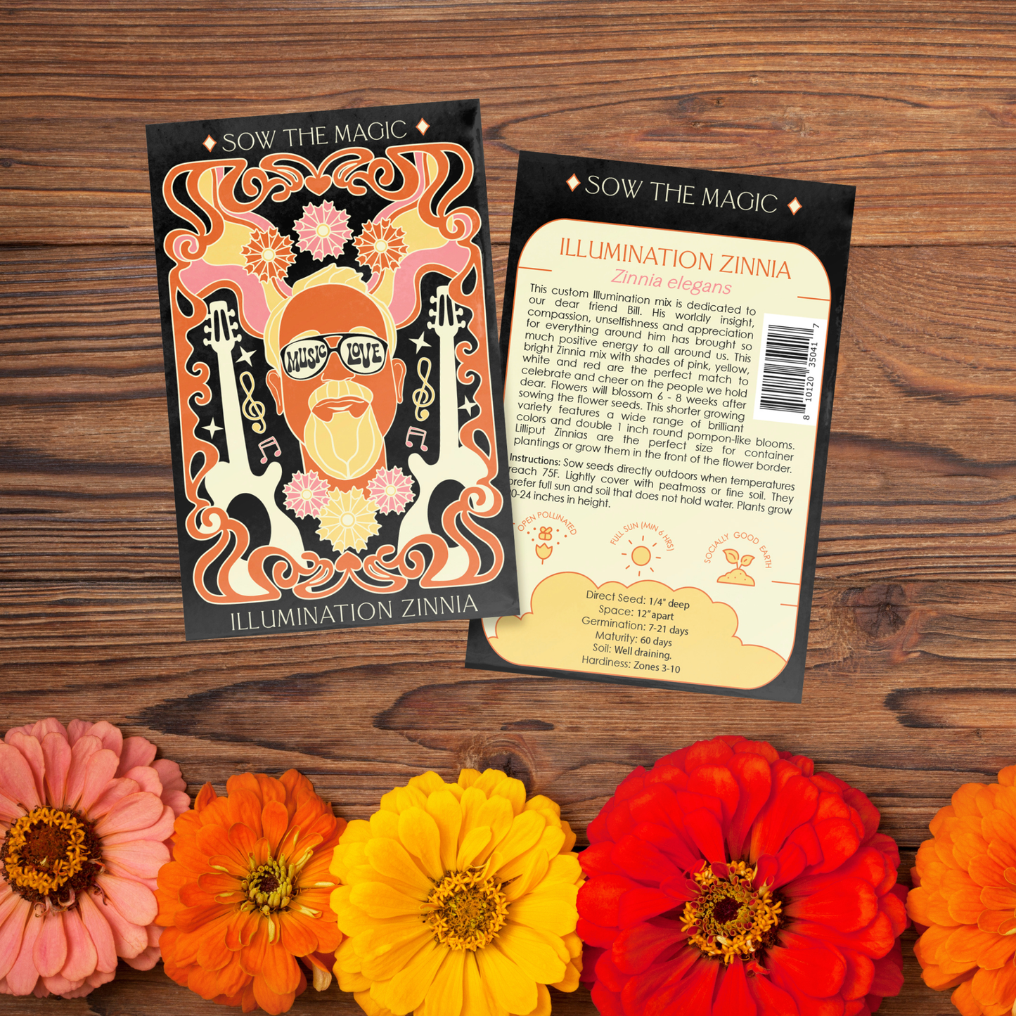 Seed Packet- Illumination Zinnia Tarot Garden + Gift
