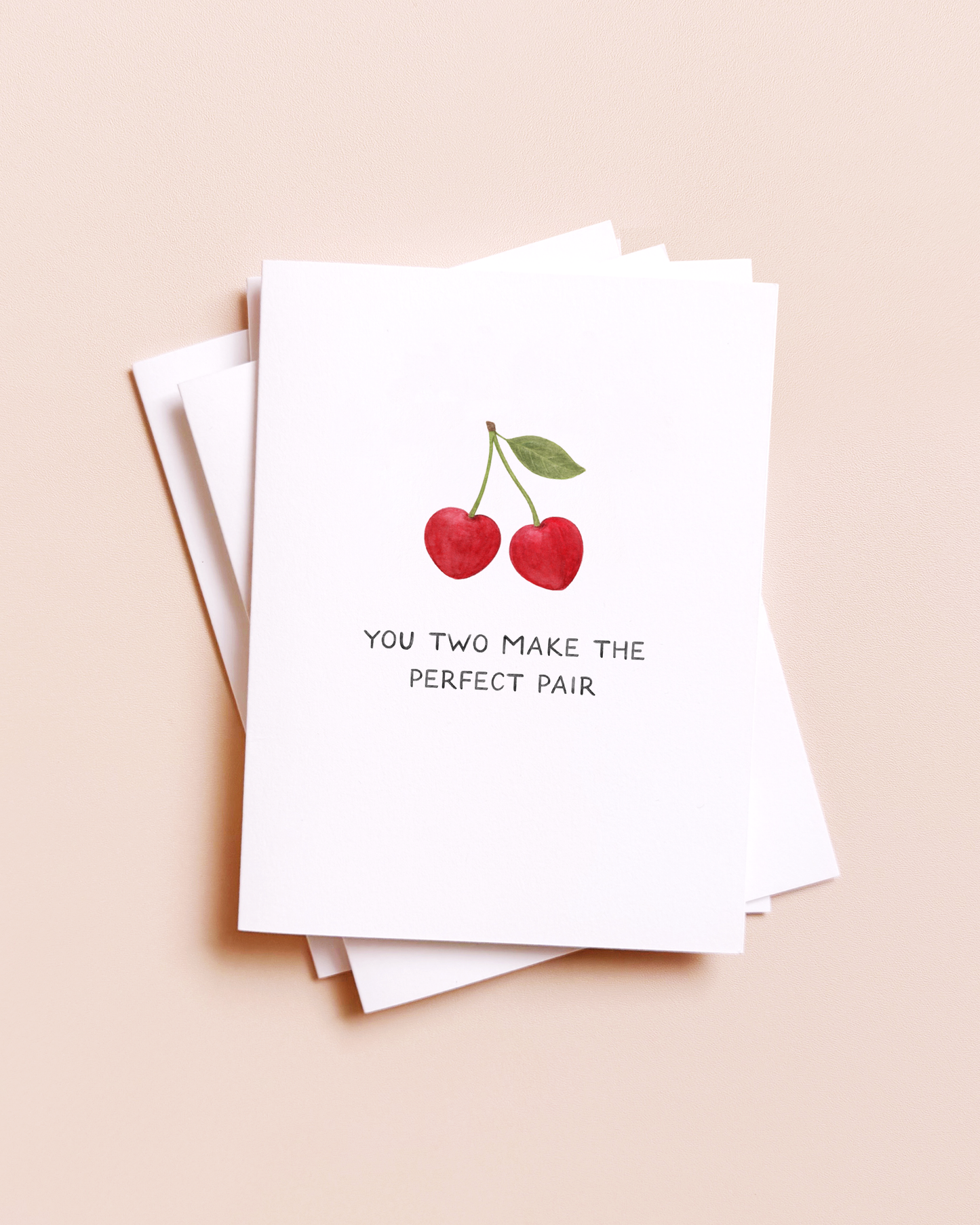 A Perfect Pair Cherries — Wedding / Engagement Season Card