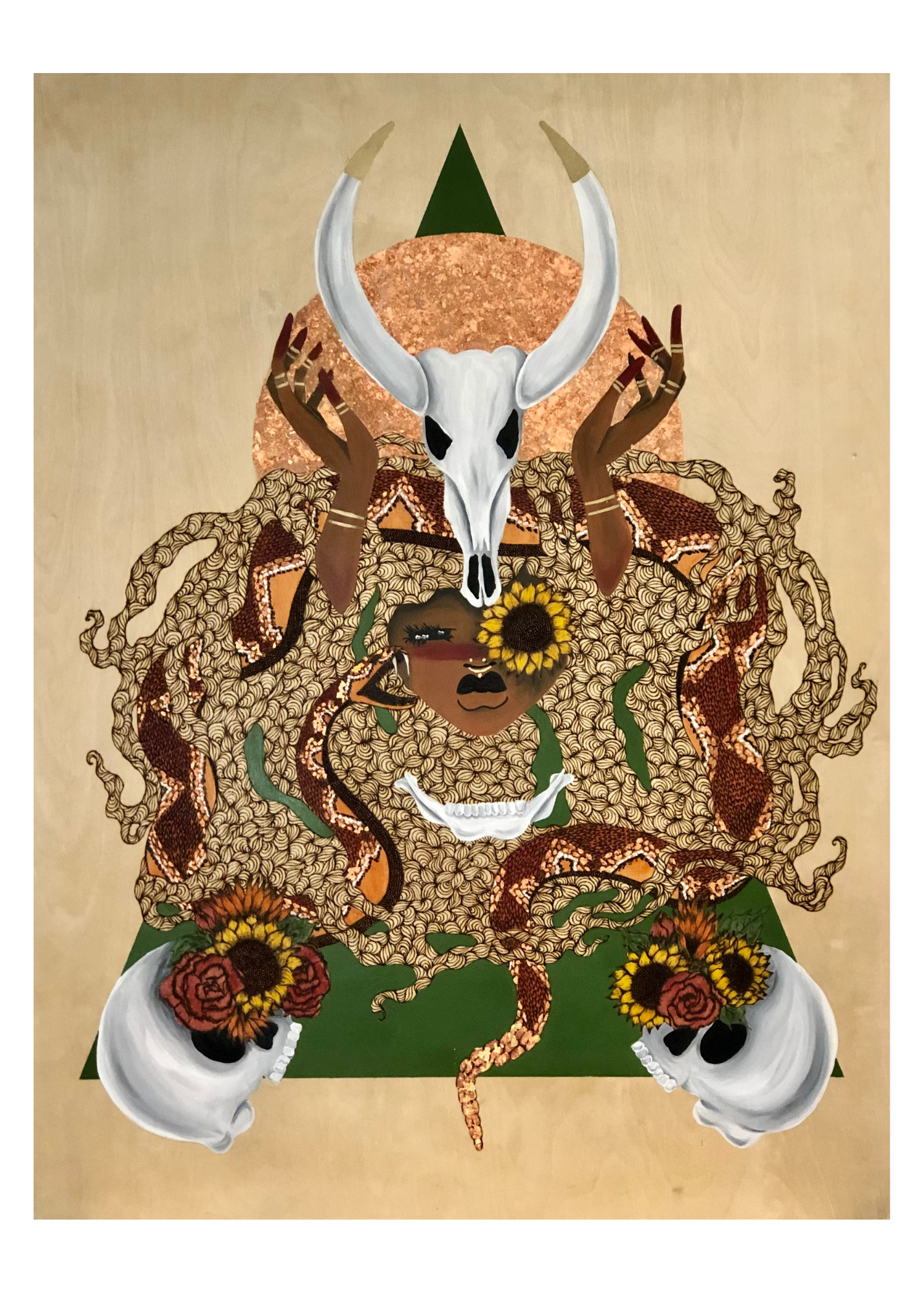 "Unshakeable" Hand Embellished Print - 1