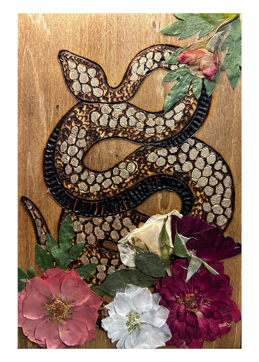 "Snek in Flowers" Print - 1