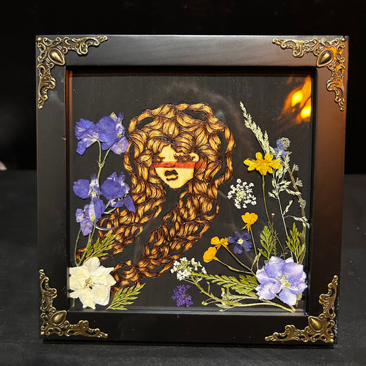 "Purple Flower" Framed Original Piece - 1