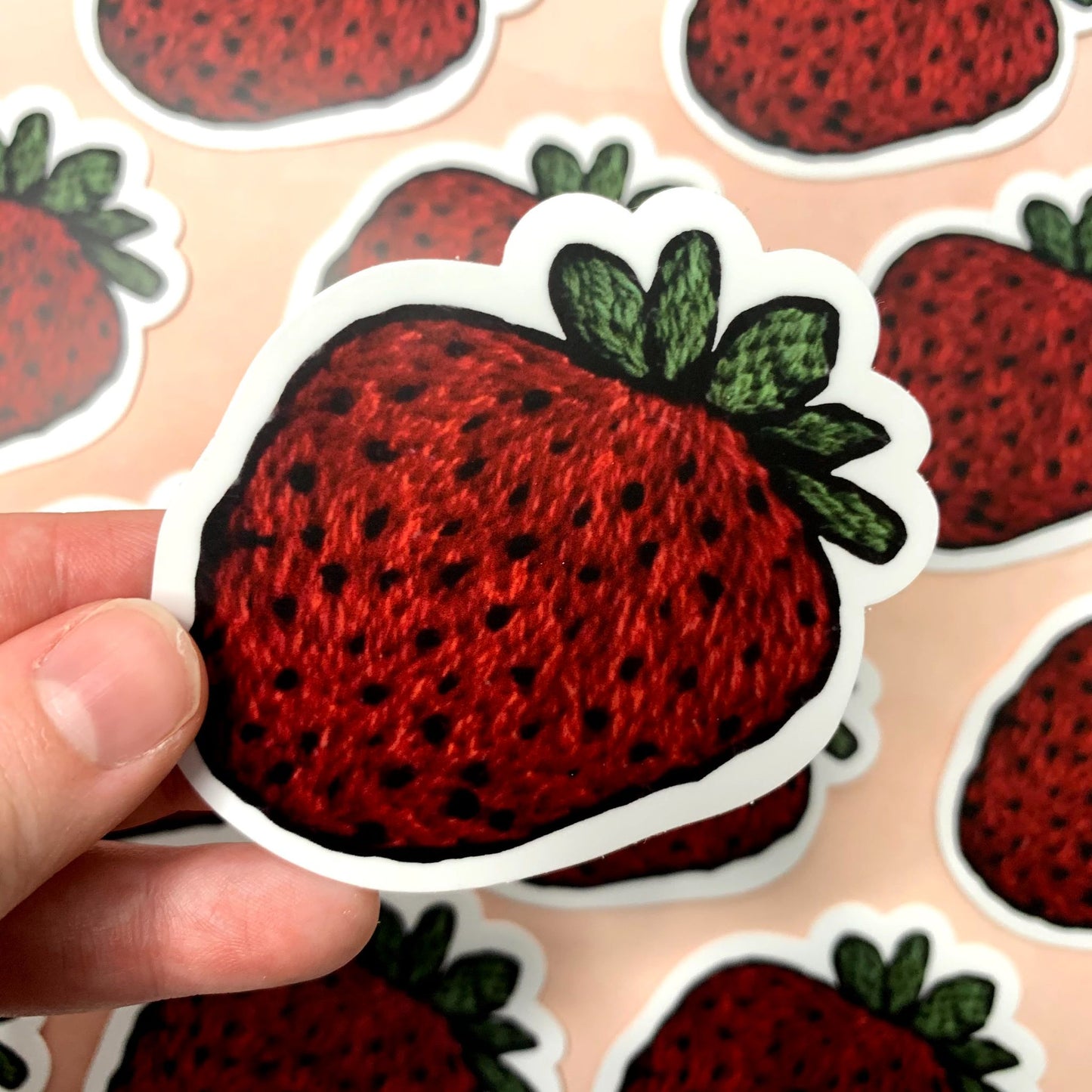 strawberry 3" STICKER - 1