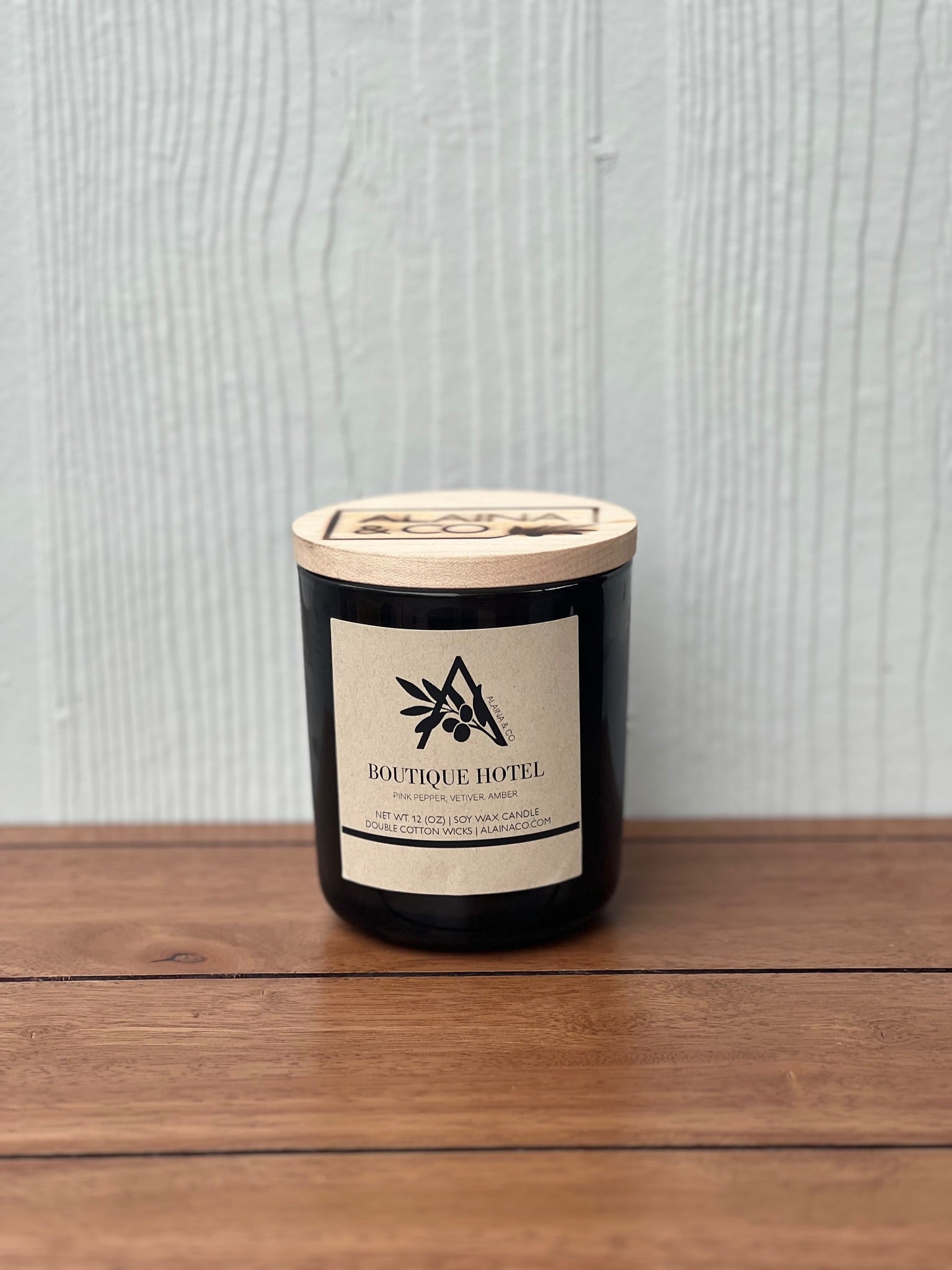 Boutique Hotel- 12 oz Smoke Soy Wax Candle - 1