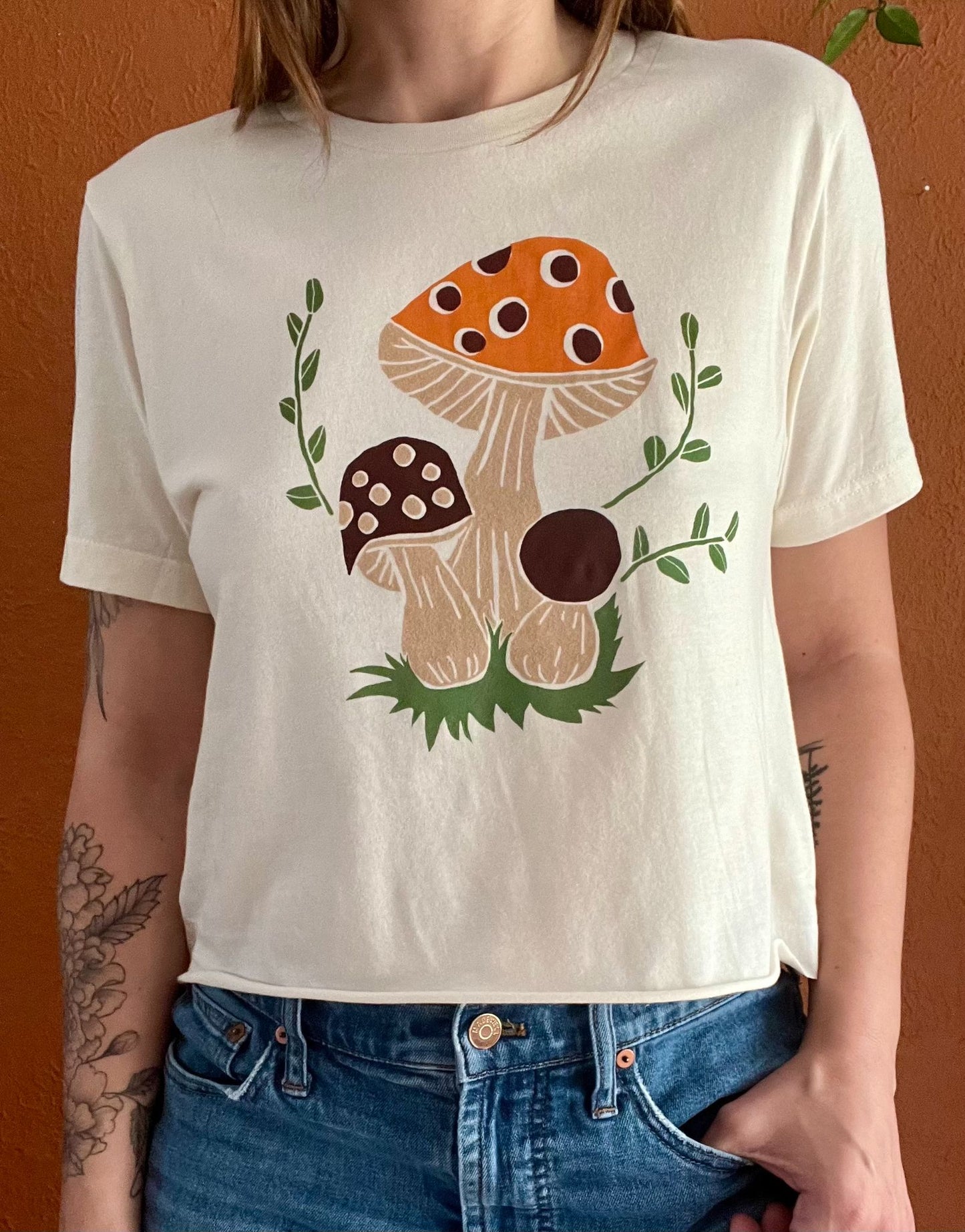 Merry Mushroom Crop Top - 1