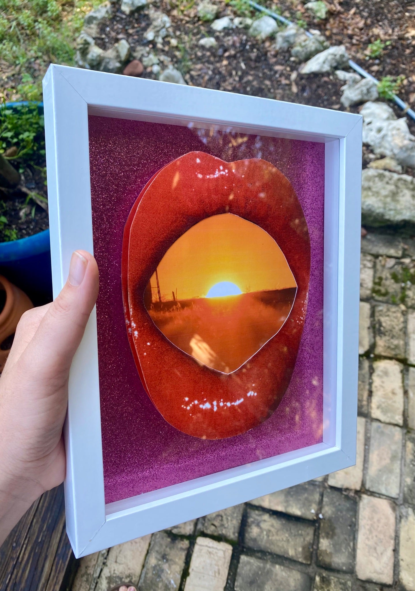 8x10 Shadow Box - Pink Mouth - 1
