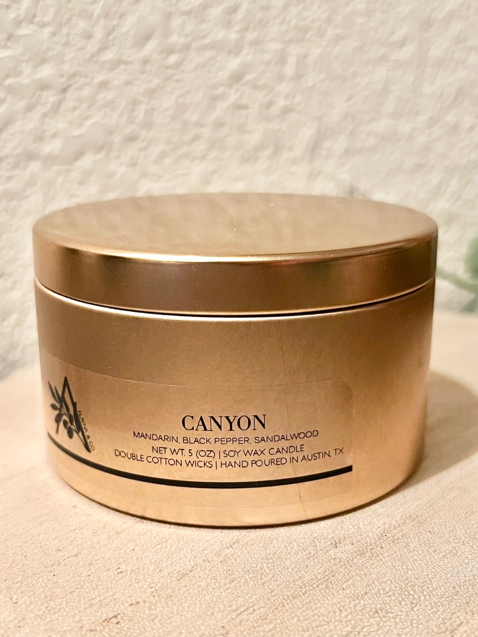 Canyon - 5oz Copper Tin Soy Wax Candle - 1