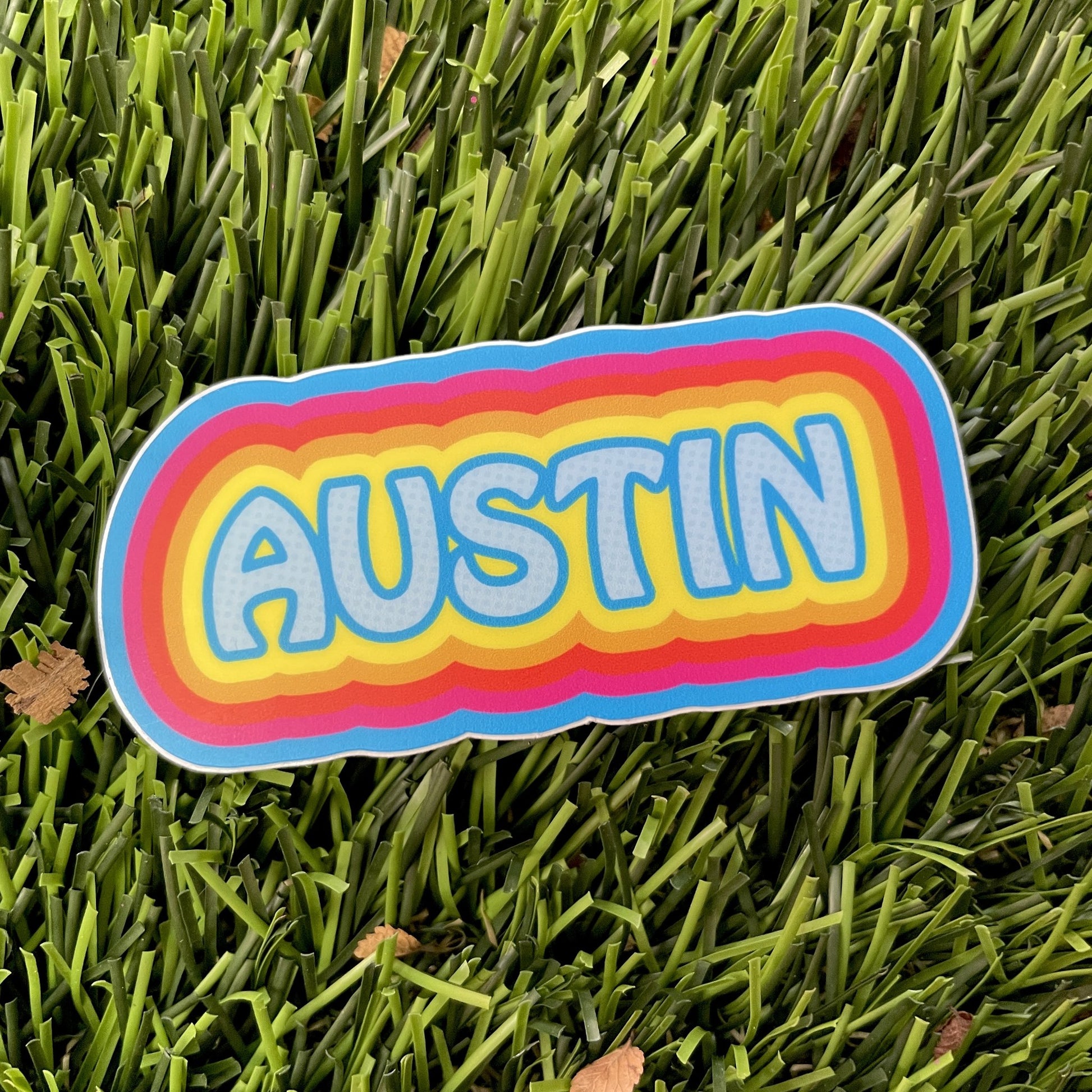 Retro Austin Sticker - 1