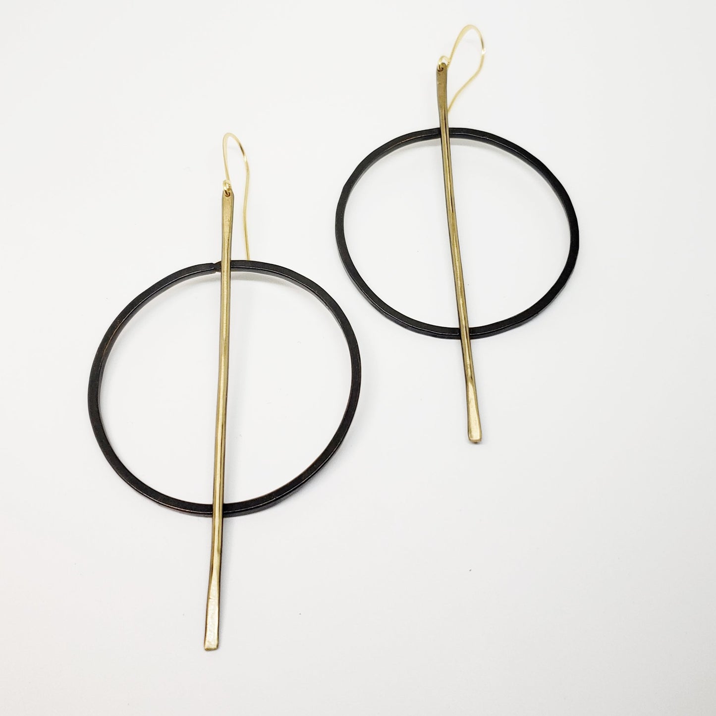 Vertical Hoops - Brass - 1