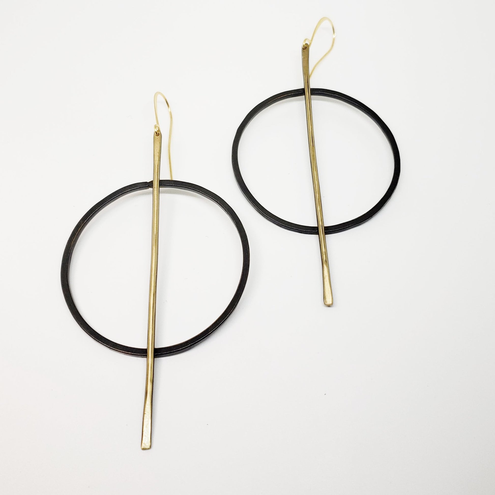 Vertical Hoops - Brass - 1