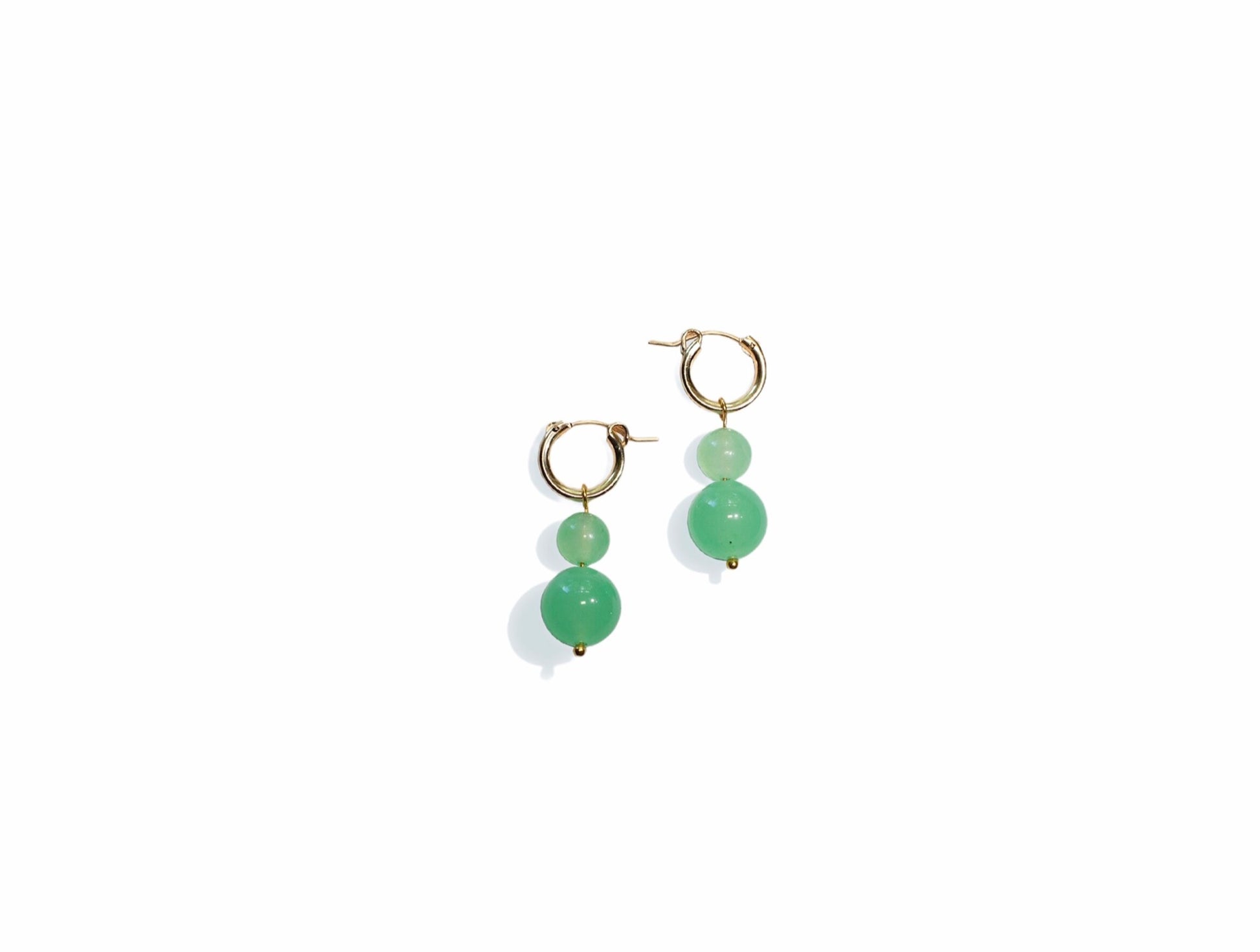 Y901 Jade Orb Earrings - 1