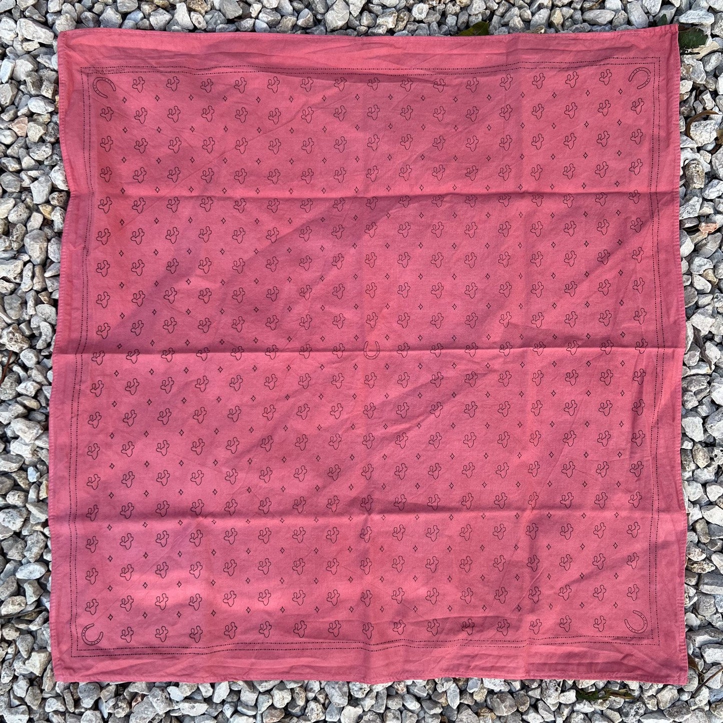 Prickly Pear Cotton Bandana - Calm Coral - 1