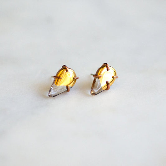 Glass "Bud" Stud Earring - 1