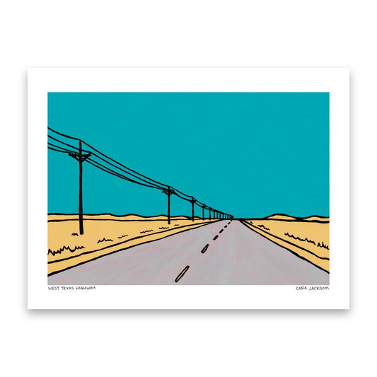 West Texas Highway Art Print - 1