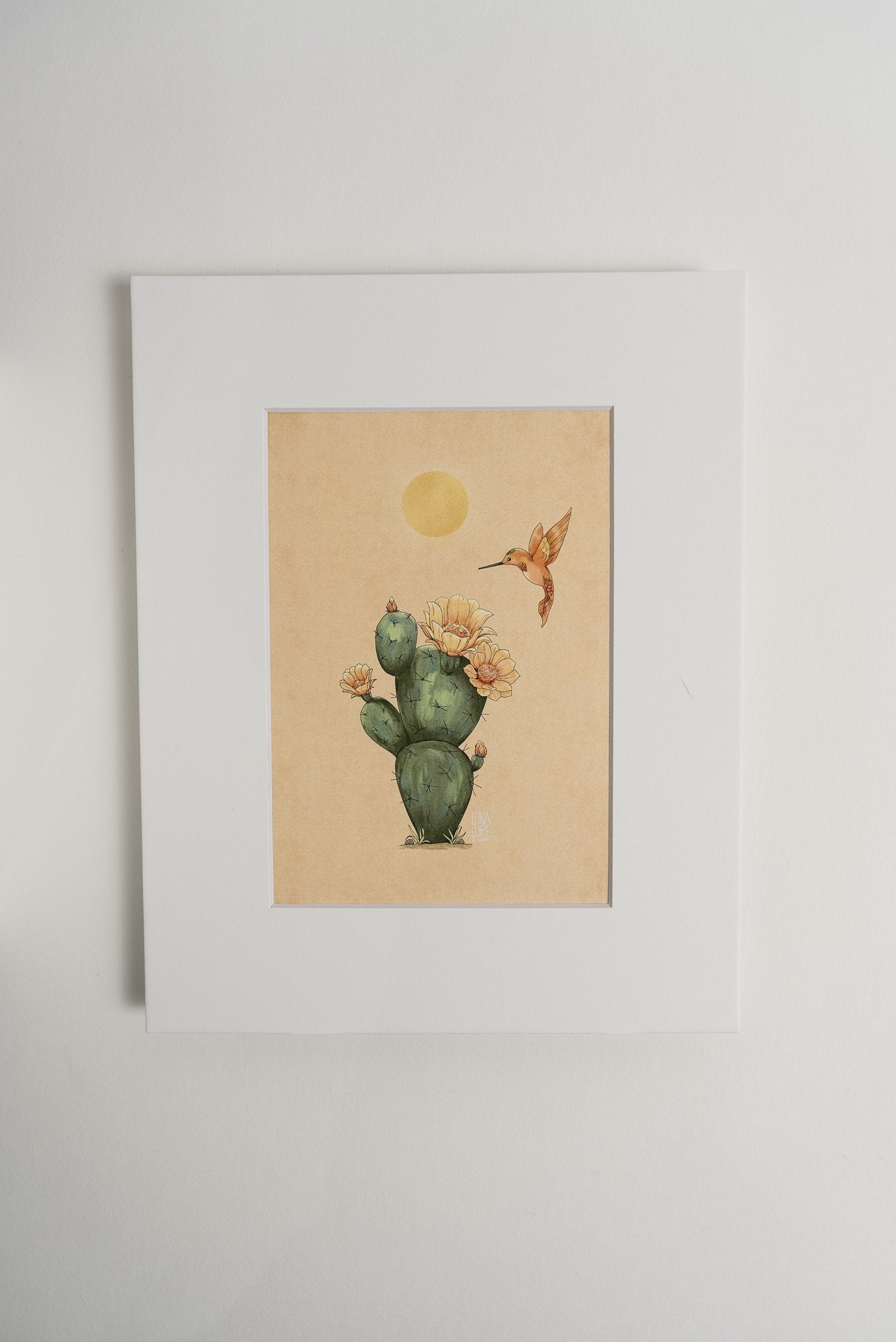 Art Print - Cactus & Hummingbird - 4