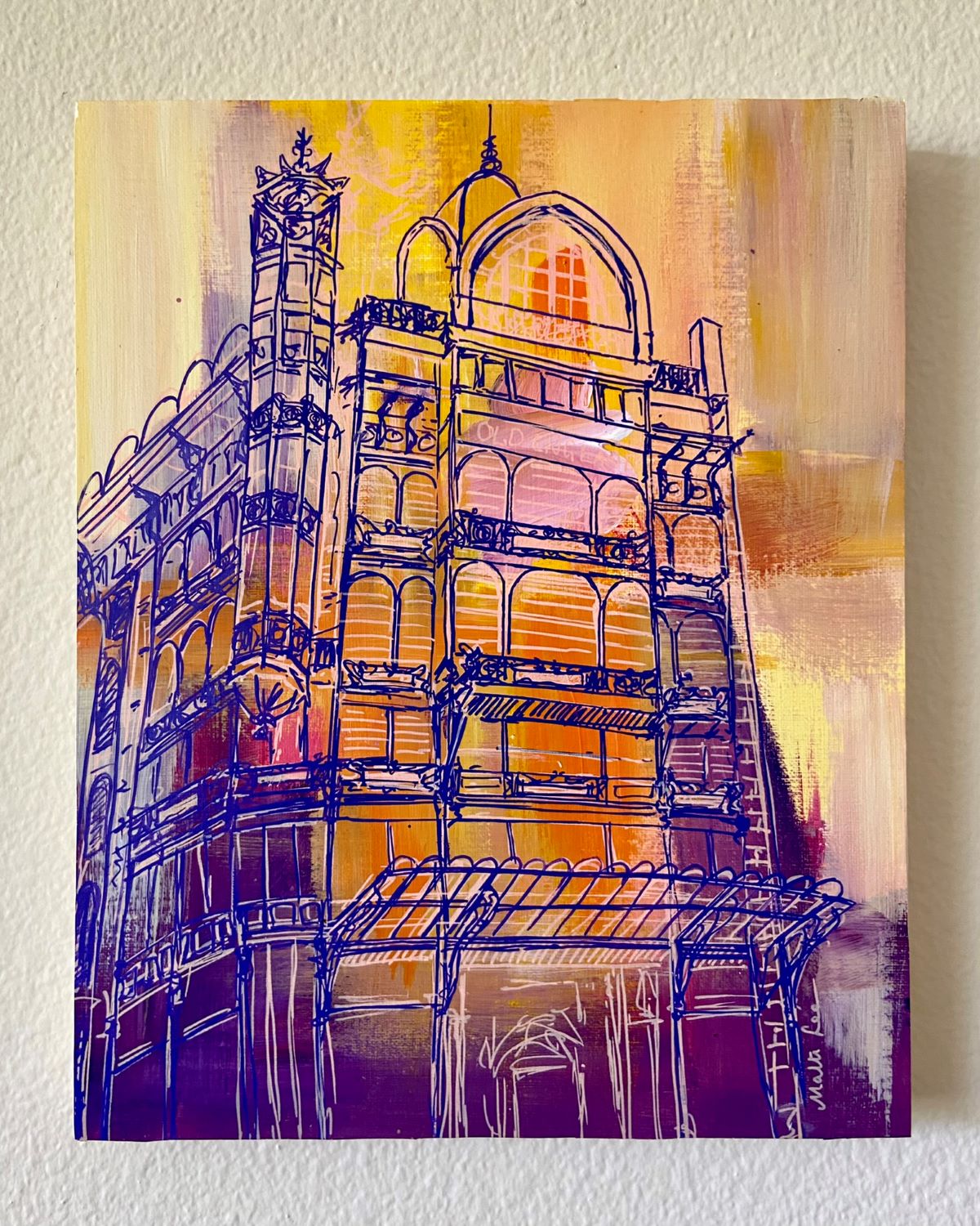 Original Painting- "Nouveau de Bruxelles, Study #2" - by Malti B Lee - 5