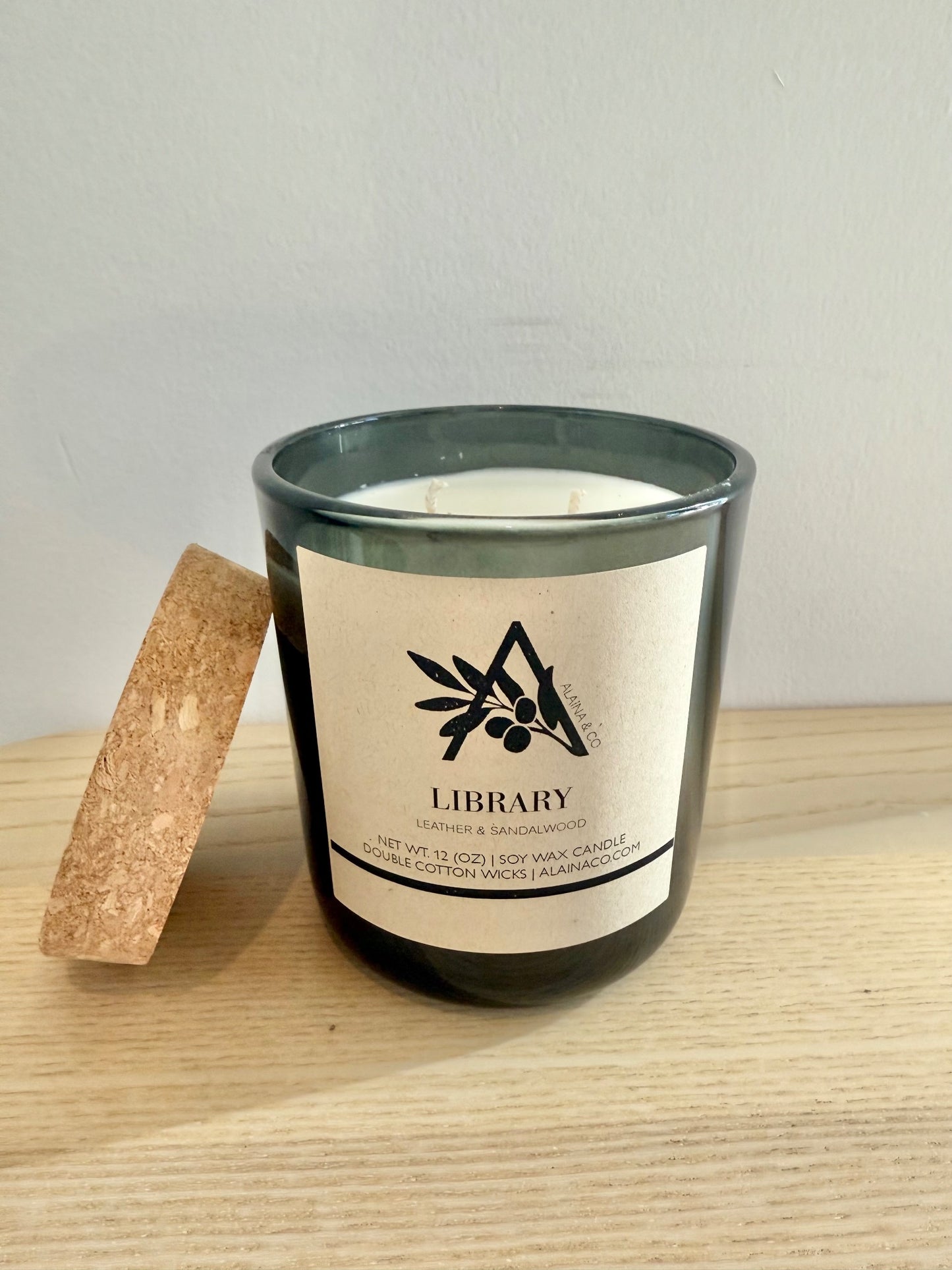 Library - 12 oz Smoke Soy wax candle  - 1