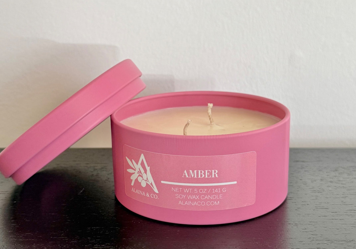 Pink Candle Tin - 5oz - 1