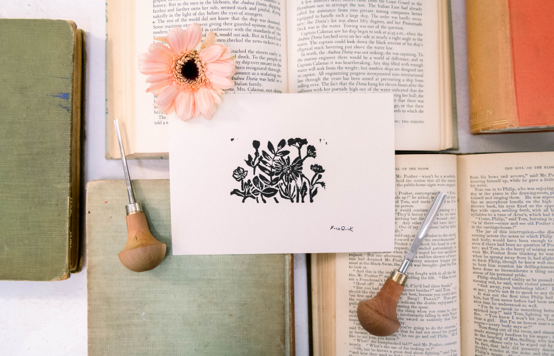 Small Linocut Block Prints 5x7 - 6