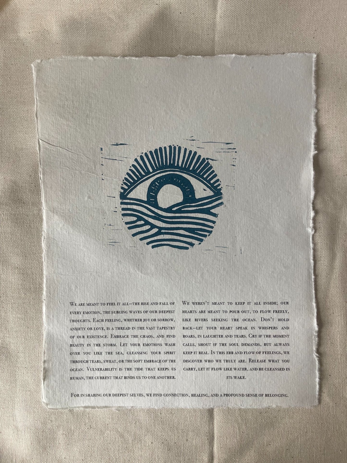 Ocean Eyes Block Print - 1