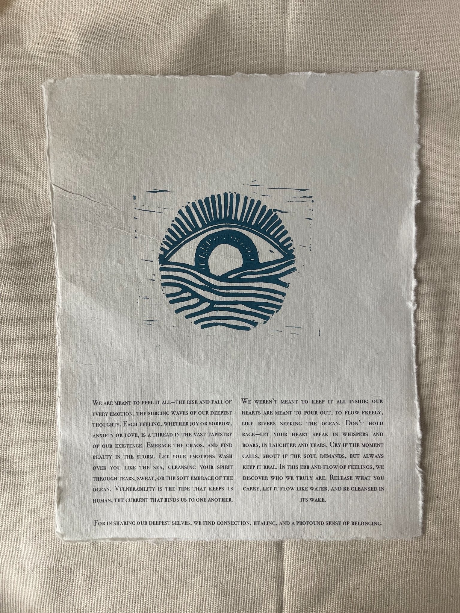 Ocean Eyes Block Print - 1