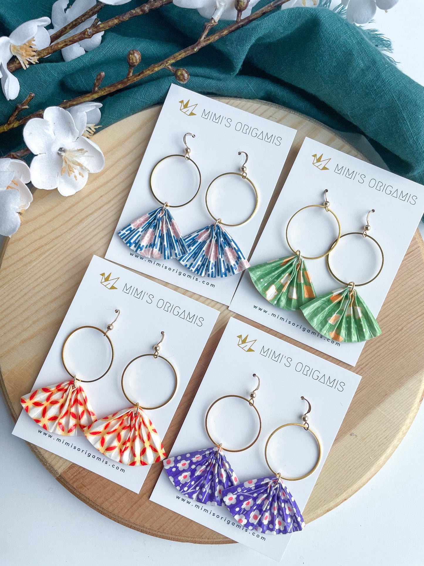 Origami Earrings - 8