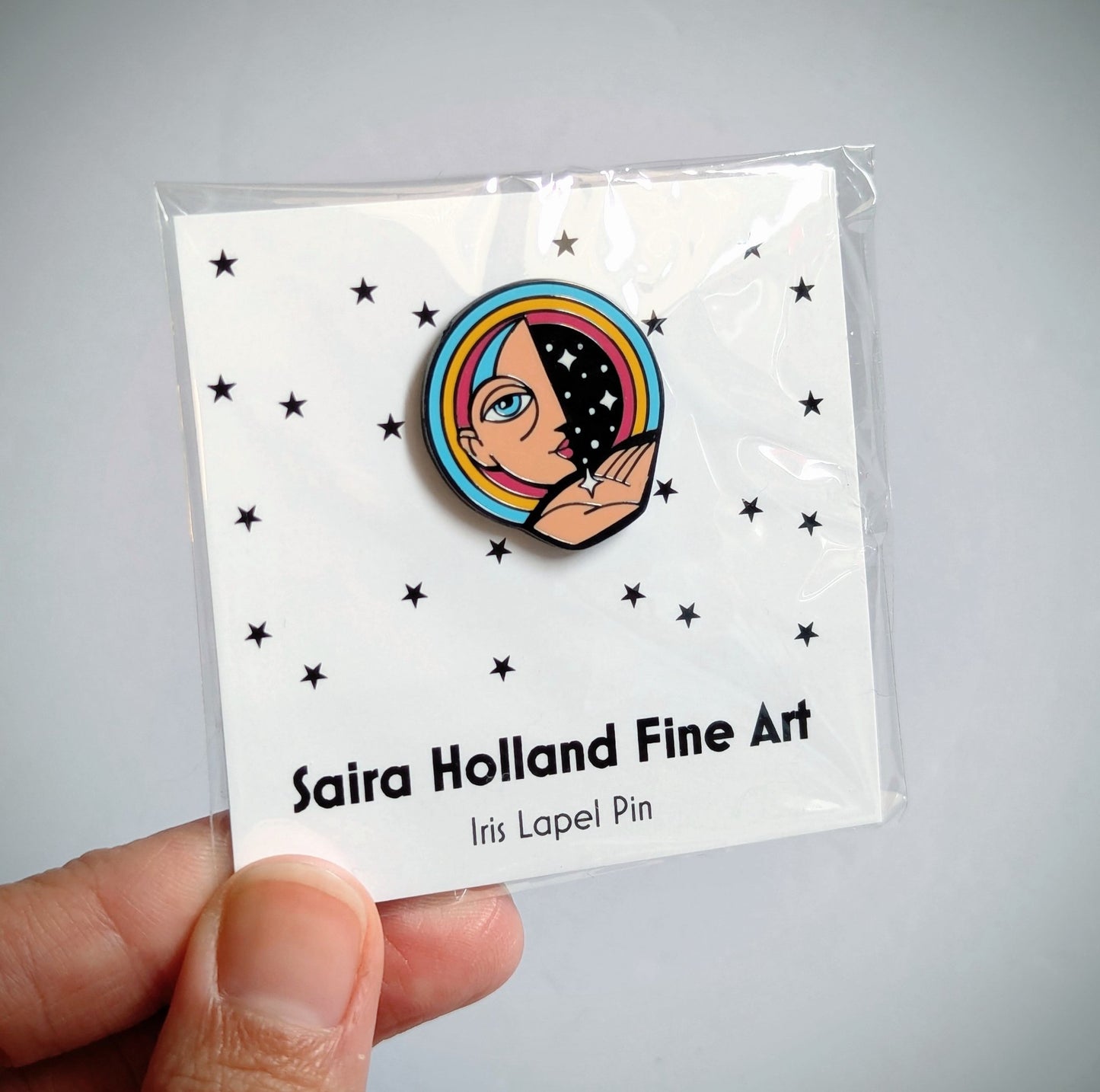 Iris Rainbow lapel pin - 1