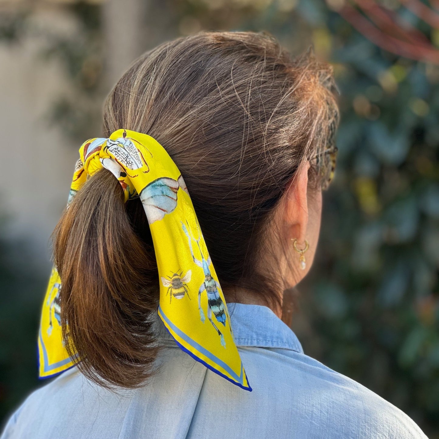 Bug Scarf, Meyer Lemon Yellow, 20", 100% silk - 2