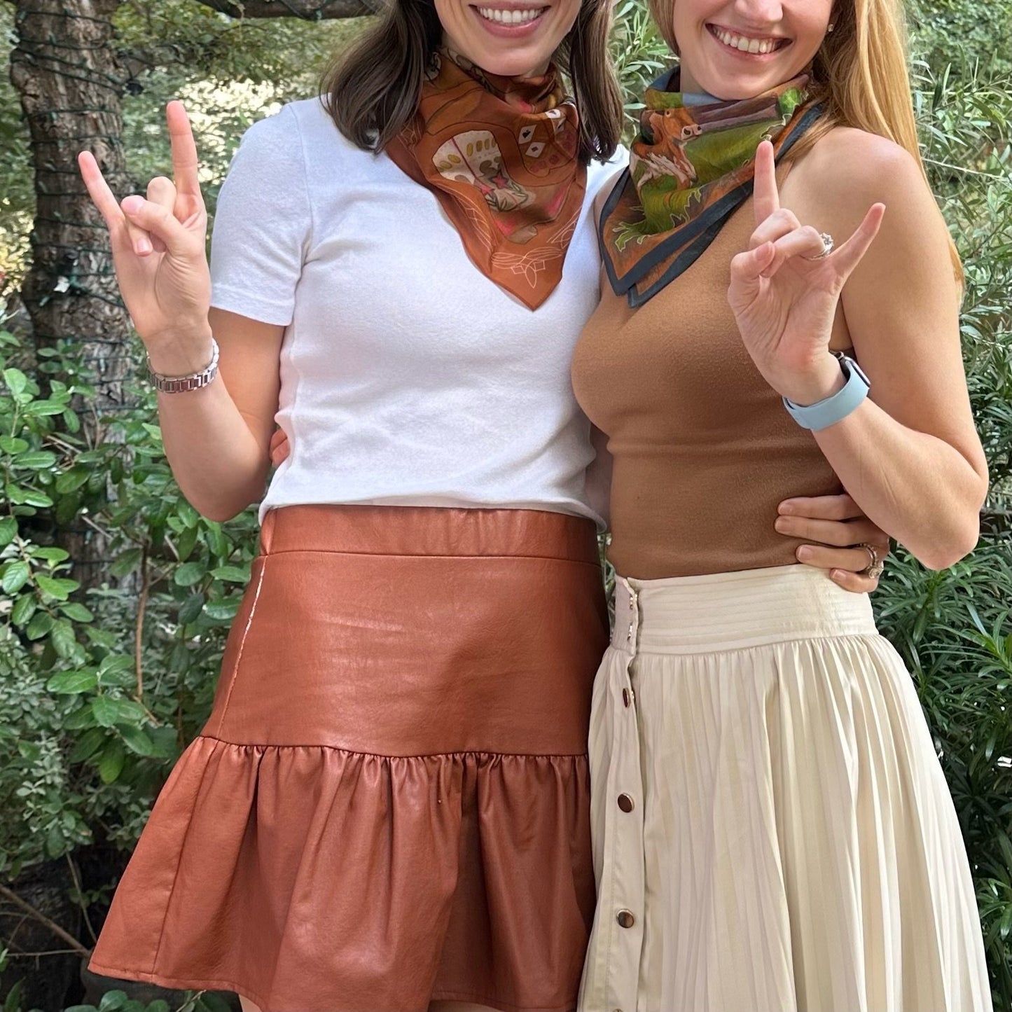 Boot Scarf, Burnt Orange, 26", Cotton Silk Blend - 2